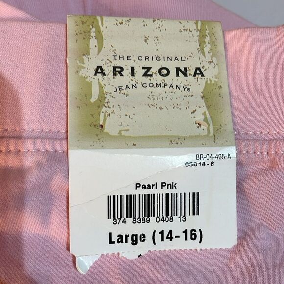 PEARL PINK LACE CUFFED CAPRI LEGGINGS SIZE LARGE (14-16) by ARIZONA - Picture 5 of 5